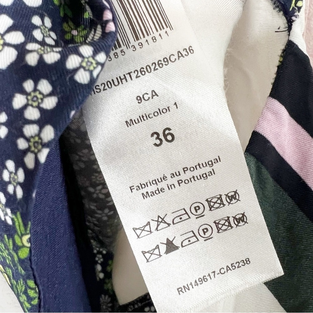 See By Chloe Patchwork Multicolor Pattern V Neck … - image 4